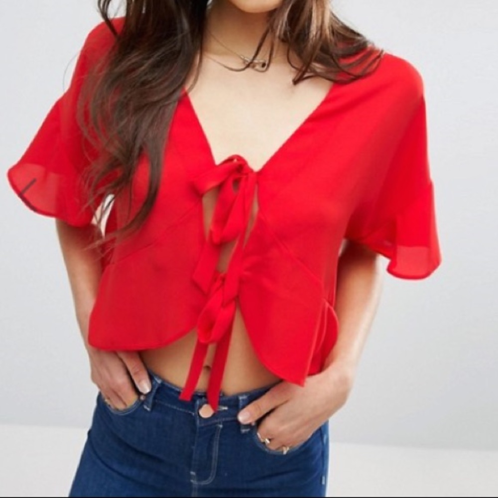 Red blouse